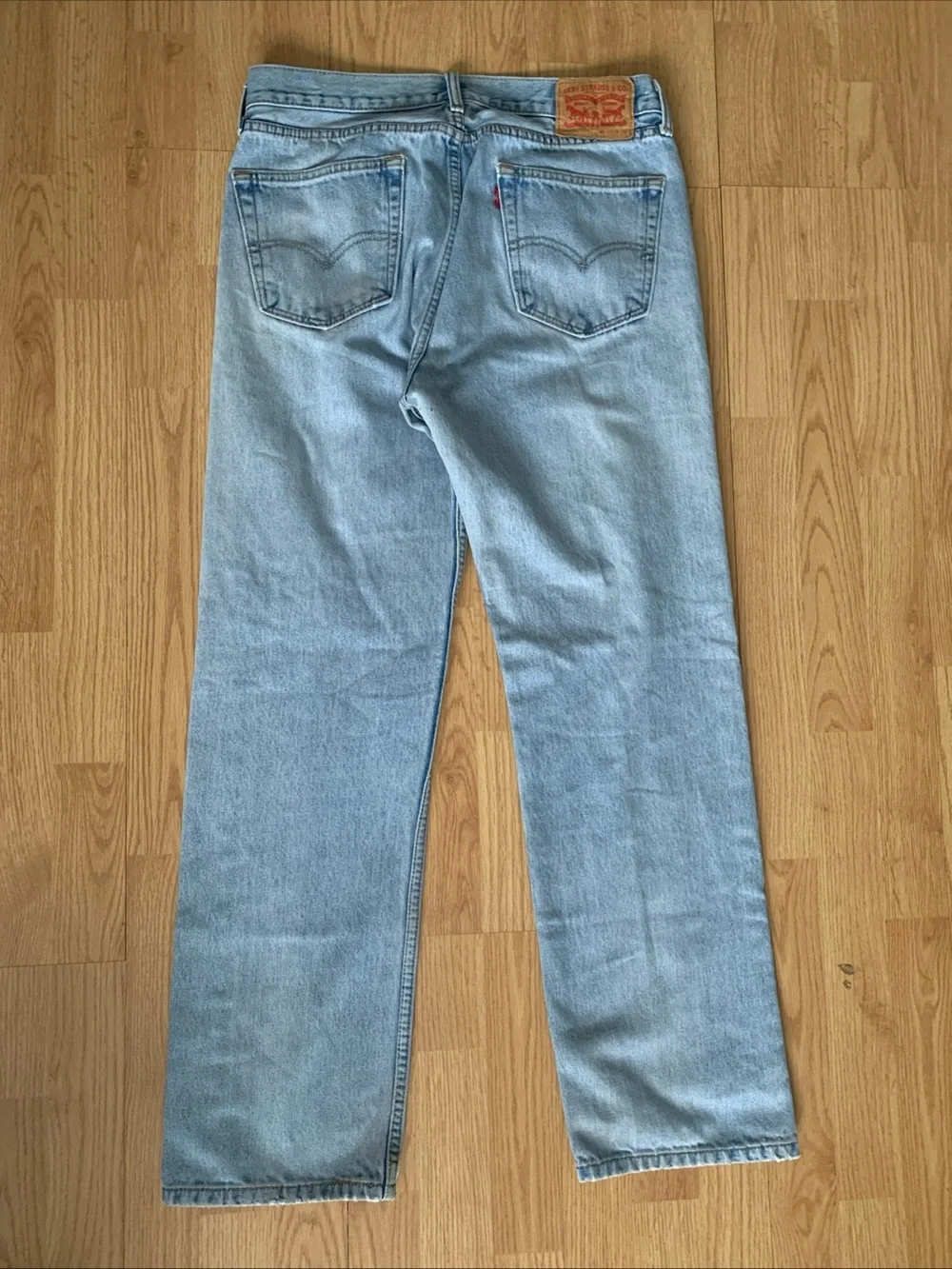 Levi Strauss & Co Men’s Jeans Light Wash Denim Distressed Y2k Streetwear 32x30